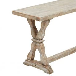 Brown Farmhouse Bench, 47 in. x 12 in. x 20 in. by Litton Lane -Outlet Litton Lane Store brown litton lane dining benches 040756 44 1000