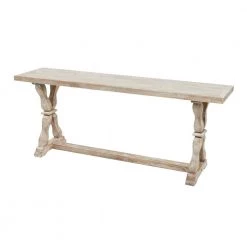 Brown Farmhouse Bench, 47 in. x 12 in. x 20 in. by Litton Lane