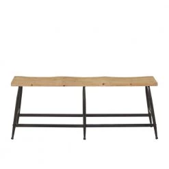 Brown Metal Industrial Bench 19 in. x 48 in. x 13 in. by Litton Lane