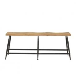Brown Metal Industrial Bench 19 in. x 48 in. x 13 in. by Litton Lane -Outlet Litton Lane Store brown litton lane dining benches 041641 66 1000
