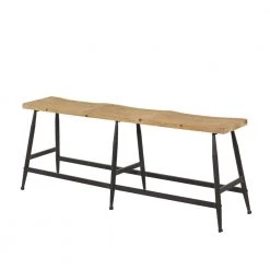 Brown Metal Industrial Bench 19 in. x 48 in. x 13 in. by Litton Lane -Outlet Litton Lane Store brown litton lane dining benches 041641 c3 1000