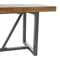 Brown Wood Industrial Bench 65 in. x 14 in. x 18 in. by Litton Lane -Outlet Litton Lane Store brown litton lane dining benches 042740 1d 1000