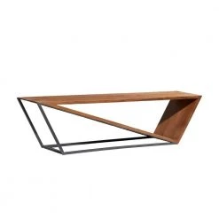 Brown Contemporary Bench 18 in. x 69 in. x 16 in. by Litton Lane