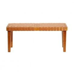 Brown Rustic Bench 19 in. x 45 in. x 16 in. by Litton Lane -Outlet Litton Lane Store brown litton lane dining benches 35889 66 1000