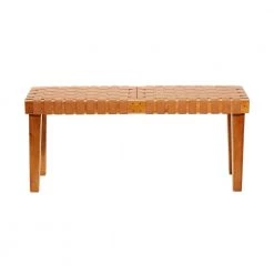 Brown Rustic Bench 19 in. x 45 in. x 16 in. by Litton Lane -Outlet Litton Lane Store brown litton lane dining benches 35889 c3 1000
