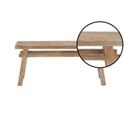 Brown Distressed Bench with High Trestle Legs (21 X 47 X 12) by Litton Lane 10 Brown Distressed Bench with High Trestle Legs (21 X 47 X 12) by Litton Lane -Outlet Litton Lane Store brown litton lane dining benches 45265 4f 1000