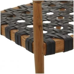 Brown Teak Wood Contemporary Chair by Litton Lane -Outlet Litton Lane Store brown litton lane dining chairs 042787 40 1000