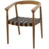Brown Teak Wood Contemporary Chair by Litton Lane -Outlet Litton Lane Store brown litton lane dining chairs 042787 64 1000