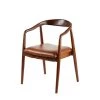 Brown Teak Wood Contemporary Dining Chair by Litton Lane -Outlet Litton Lane Store brown litton lane dining chairs 64776 64 1000
