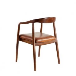 Brown Teak Wood Contemporary Dining Chair by Litton Lane -Outlet Litton Lane Store brown litton lane dining chairs 64776 66 1000