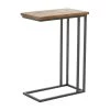 11 in. Black Rectangle Wood C-Shaped End Table with Brown Top by Litton Lane -Outlet Litton Lane Store brown litton lane end side tables 041635 64 1000