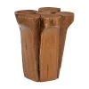16 in. Brown Round Teak Wood Handmade Live Edge Wood Stump End Table by Litton Lane -Outlet Litton Lane Store brown litton lane end side tables 37923 64 1000