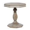 28 in. Brown Hexagon Wood Handmade Intricately Carved End Table by Litton Lane -Outlet Litton Lane Store brown litton lane end side tables 43370 64 1000