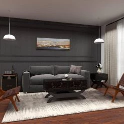 16 in. Brown Square Wood Vintage Faux Leather Single Drawer End Table with Curved Style Leg Stand by Litton Lane -Outlet Litton Lane Store brown litton lane end side tables 55744 44 1000