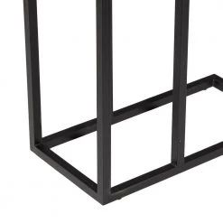 21 in. Brown Rectangle Wood Live Edge Top End Table with Black Metal Base by Litton Lane -Outlet Litton Lane Store brown litton lane end side tables 71471 44 1000