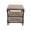 26 in. Brown Square Wood 2 Shelf End Table by Litton Lane