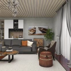 20 in. Brown Round Wood Wine Barrel End Table by Litton Lane -Outlet Litton Lane Store brown litton lane end side tables 93895 66 1000