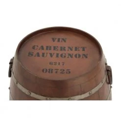 20 in. Brown Round Wood Wine Barrel End Table by Litton Lane -Outlet Litton Lane Store brown litton lane end side tables 93895 c3 1000