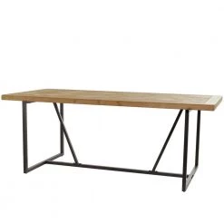 30 in. Brown Wood Industrial Dining Table by Litton Lane
