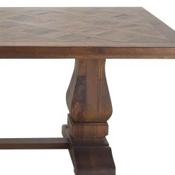 84 in. Brown Rectangle Wood Rustic Dining Table by Litton Lane -Outlet Litton Lane Store brown litton lane kitchen dining tables 62943 77 1000