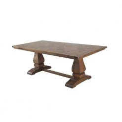 84 in. Brown Rectangle Wood Rustic Dining Table by Litton Lane -Outlet Litton Lane Store brown litton lane kitchen dining tables 62943 d4 1000