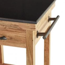 35 in. Brown Wood Coastal Style Kitchen Cart by Litton Lane -Outlet Litton Lane Store brown litton lane kitchen prep tables 22812 44 1000