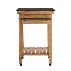 35 in. Brown Wood Coastal Style Kitchen Cart by Litton Lane -Outlet Litton Lane Store brown litton lane kitchen prep tables 22812 4f 1000