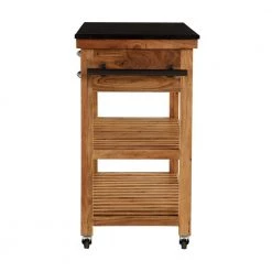 36 in. Brown Wood Coastal Style Kitchen Cart by Litton Lane -Outlet Litton Lane Store brown litton lane kitchen prep tables 22813 4f 1000