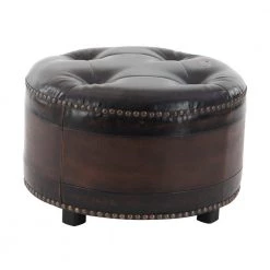 Brown Wood Traditional Ottoman (Set of 3) by Litton Lane -Outlet Litton Lane Store brown litton lane ottomans 57993 4f 1000
