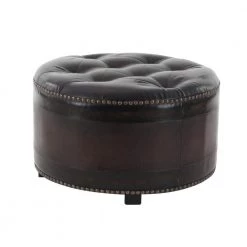 Brown Wood Traditional Ottoman (Set of 3) by Litton Lane -Outlet Litton Lane Store brown litton lane ottomans 57993 c3 1000