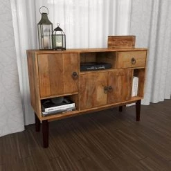 Brown Wood Modern Buffet with 1-Drawers by Litton Lane -Outlet Litton Lane Store brown litton lane sideboards buffet tables 28772 44 1000