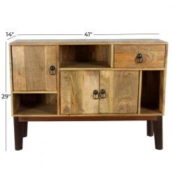 Brown Wood Modern Buffet with 1-Drawers by Litton Lane -Outlet Litton Lane Store brown litton lane sideboards buffet tables 28772 c3 1000