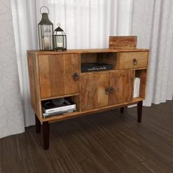 Brown Wood Modern Buffet with 1-Drawers by Litton Lane -Outlet Litton Lane Store brown litton lane sideboards buffet tables 28772 d4 1000