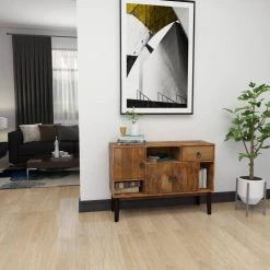 Brown Wood Modern Buffet with 1-Drawers by Litton Lane -Outlet Litton Lane Store brown litton lane sideboards buffet tables 28772 fa 1000