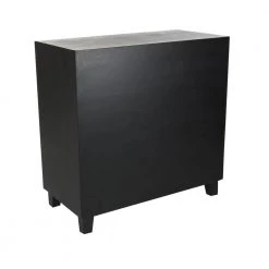 Brown Wood Chest with Silver Inlay 32 in. x 31 in. x 16 in. by Litton Lane -Outlet Litton Lane Store brown litton lane sideboards buffet tables 39861 1f 1000