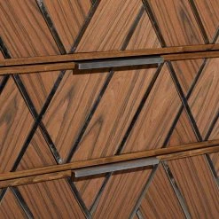 Brown Wood Chest with Silver Inlay 32 in. x 31 in. x 16 in. by Litton Lane -Outlet Litton Lane Store brown litton lane sideboards buffet tables 39861 44 1000