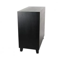 Brown Wood Chest with Silver Inlay 32 in. x 31 in. x 16 in. by Litton Lane -Outlet Litton Lane Store brown litton lane sideboards buffet tables 39861 4f 1000