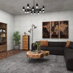 8-Drawer Brown Tall Cupboard Style Chest with Bolted Ring Handles (44 X 19 X 12) by Litton Lane -Outlet Litton Lane Store brown litton lane sideboards buffet tables 53198 fa 1000