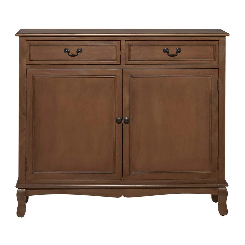 Brown Wood Traditional Buffet with 2-Drawers by Litton Lane 7 Brown Wood Traditional Buffet with 2-Drawers by Litton Lane - Image 5
