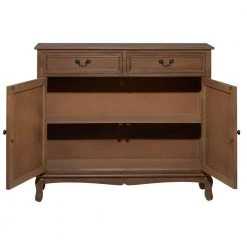 Brown Wood Traditional Buffet with 2-Drawers by Litton Lane 13 Brown Wood Traditional Buffet with 2-Drawers by Litton Lane -Outlet Litton Lane Store brown litton lane sideboards buffet tables 90643 c3 1000