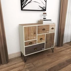 Brown Wood Modern Chest by Litton Lane -Outlet Litton Lane Store brown litton lane sideboards buffet tables 94622 1f 1000