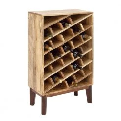 30 Bottle Brown Wood Wine Rack by Litton Lane 14 30 Bottle Brown Wood Wine Rack by Litton Lane -Outlet Litton Lane Store brown litton lane wine racks 28735 40 1000