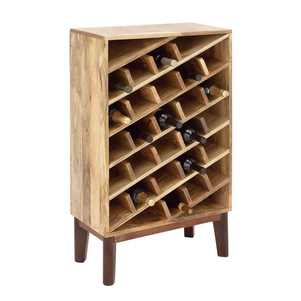 30 Bottle Brown Wood Wine Rack by Litton Lane 4 30 Bottle Brown Wood Wine Rack by Litton Lane - Image 3