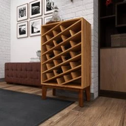 30 Bottle Brown Wood Wine Rack by Litton Lane 17 30 Bottle Brown Wood Wine Rack by Litton Lane -Outlet Litton Lane Store brown litton lane wine racks 28735 4f 1000