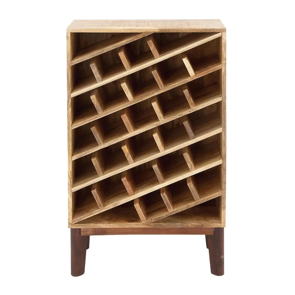 30 Bottle Brown Wood Wine Rack by Litton Lane 2 30 Bottle Brown Wood Wine Rack by Litton Lane
