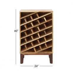 30 Bottle Brown Wood Wine Rack by Litton Lane 21 30 Bottle Brown Wood Wine Rack by Litton Lane -Outlet Litton Lane Store brown litton lane wine racks 28735 76 1000