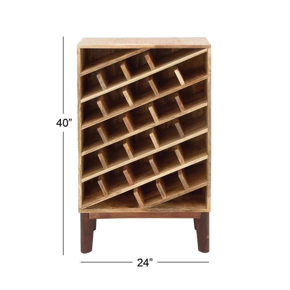 30 Bottle Brown Wood Wine Rack by Litton Lane 11 30 Bottle Brown Wood Wine Rack by Litton Lane - Image 10