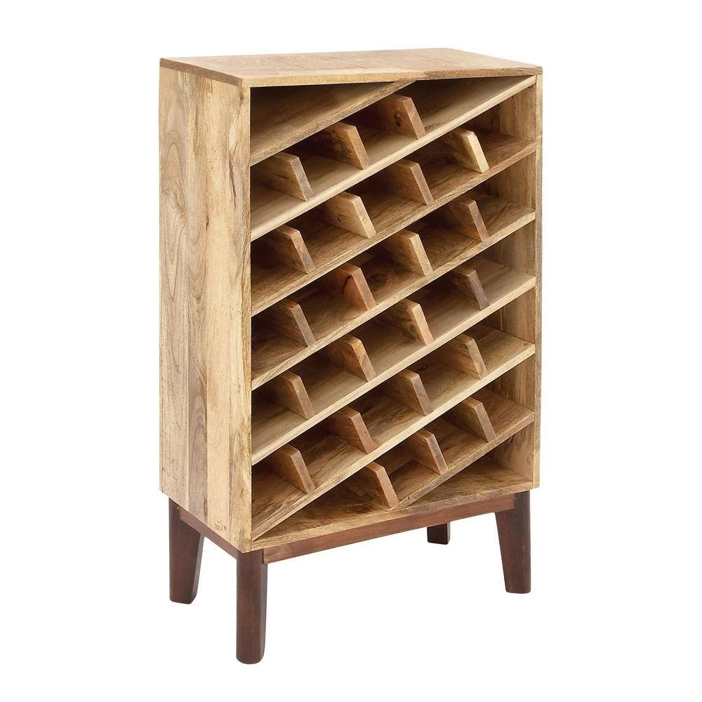 30 Bottle Brown Wood Wine Rack by Litton Lane 5 30 Bottle Brown Wood Wine Rack by Litton Lane - Image 4
