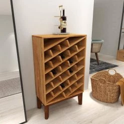 30 Bottle Brown Wood Wine Rack by Litton Lane 16 30 Bottle Brown Wood Wine Rack by Litton Lane -Outlet Litton Lane Store brown litton lane wine racks 28735 c3 1000