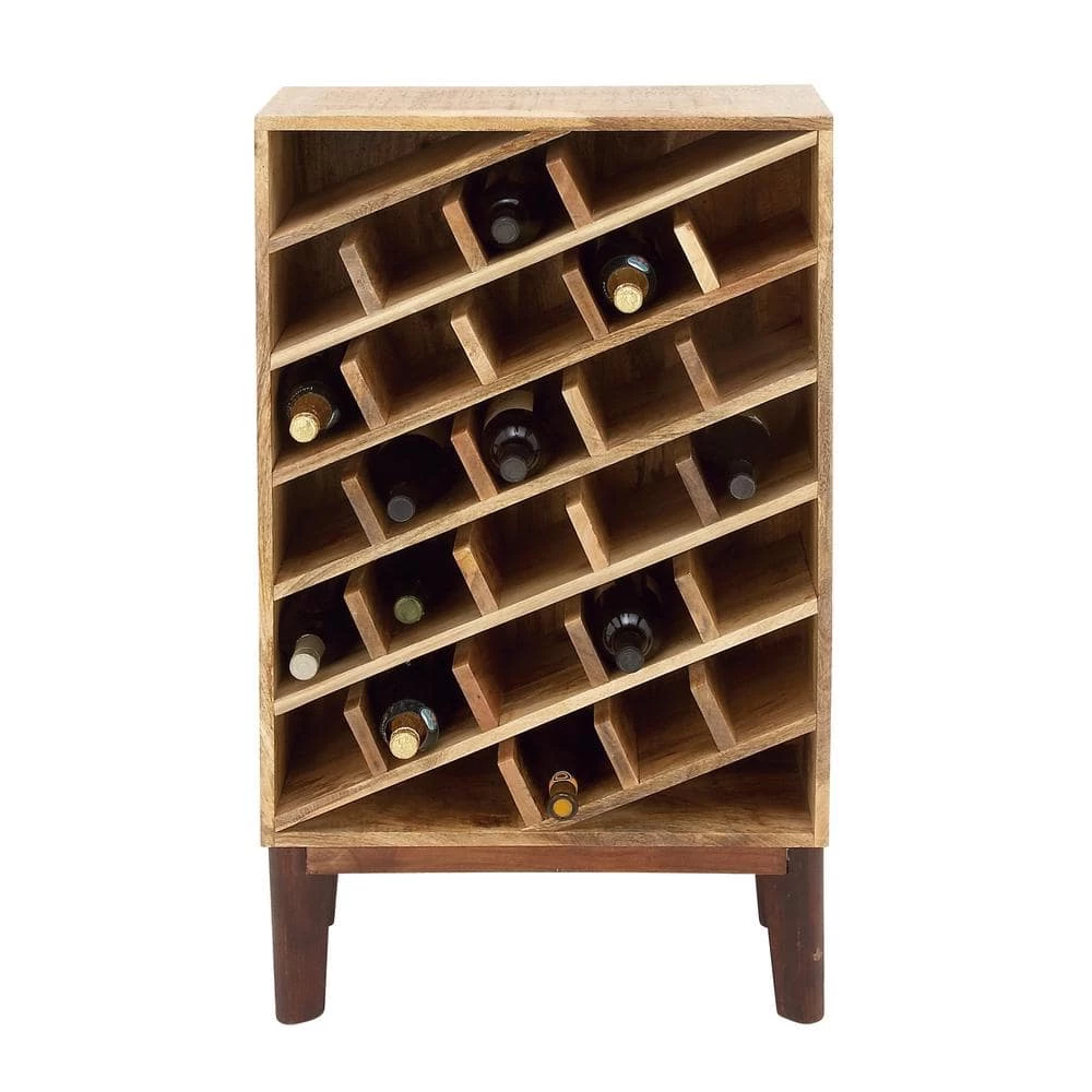 30 Bottle Brown Wood Wine Rack by Litton Lane 3 30 Bottle Brown Wood Wine Rack by Litton Lane - Image 2